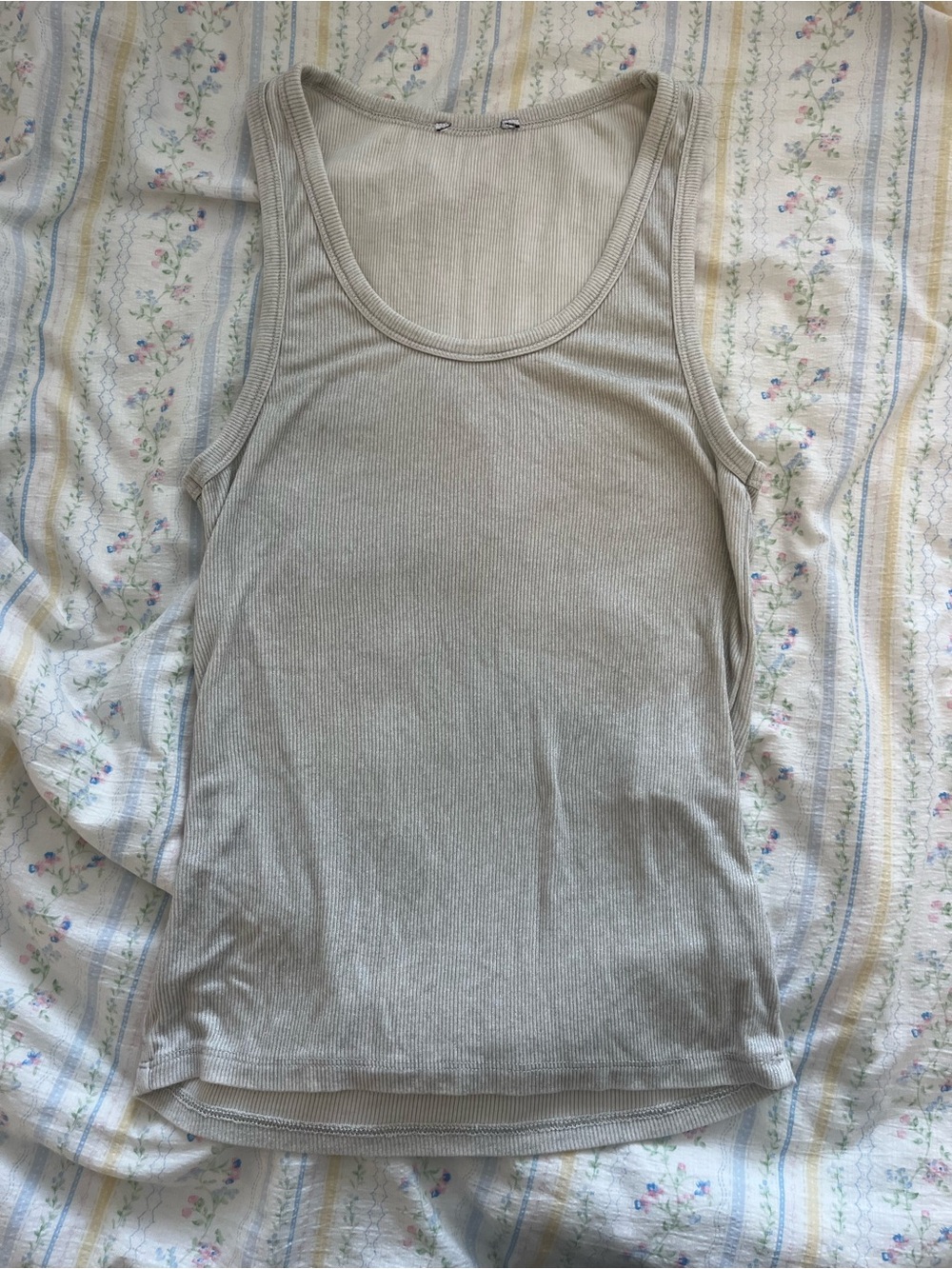 Classic Women's Ribbed Tank Top - white/silver Gray